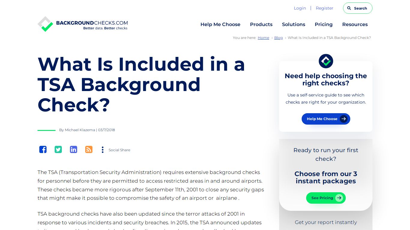 What Is Included in a TSA Background Check?
